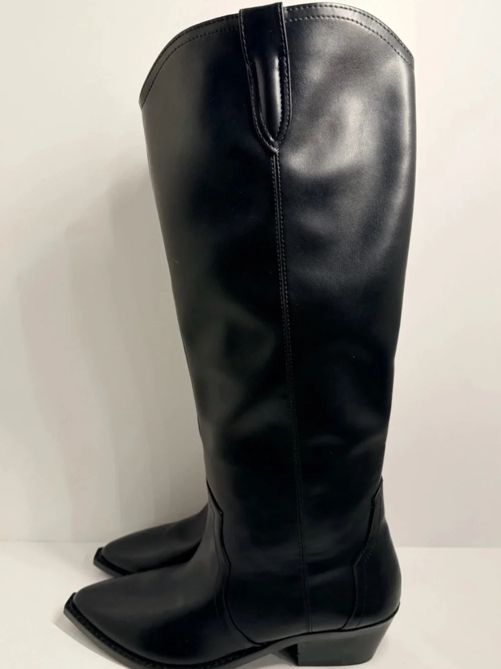 DV Dolce Vita Kit Black Knee High Western Boots 8M New